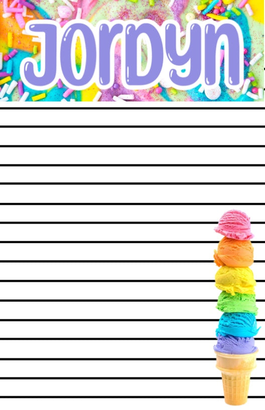 Stacked Ice Cream Custom Notepad