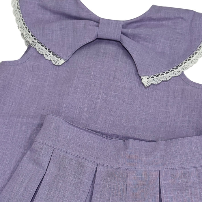 Tara Linen Purple 2-Pc Set
