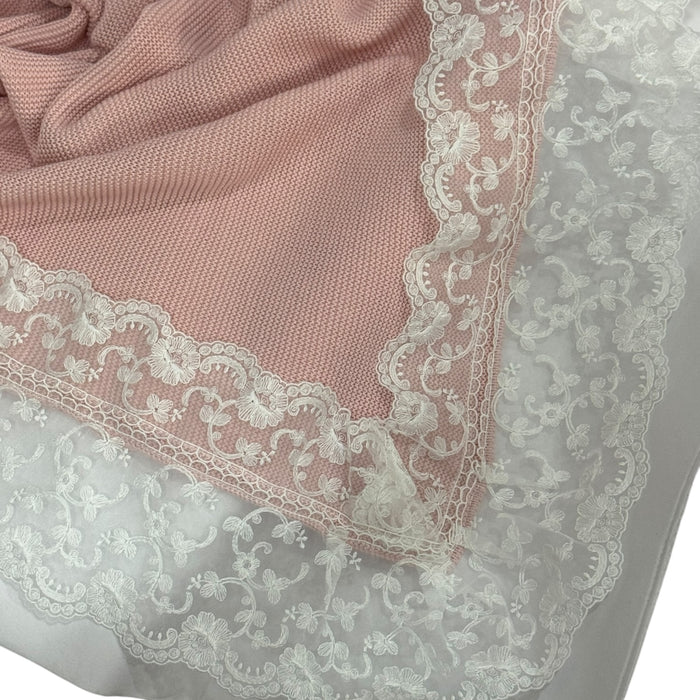 Valeria Dusty Pink Knitted Blanket