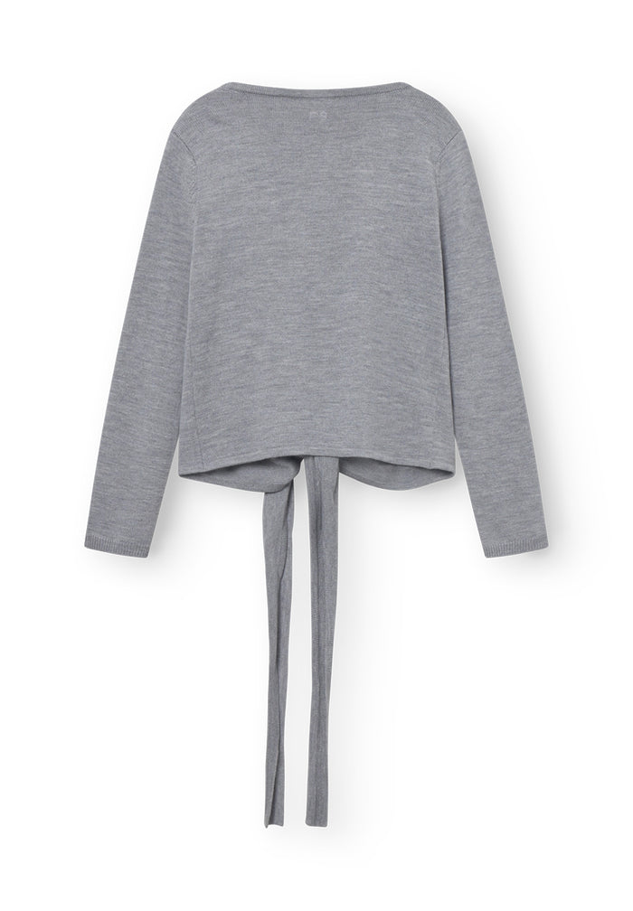 Rethinkit Wool Wrap Cardigan Keep Me Cardigan 0220 light melange grey