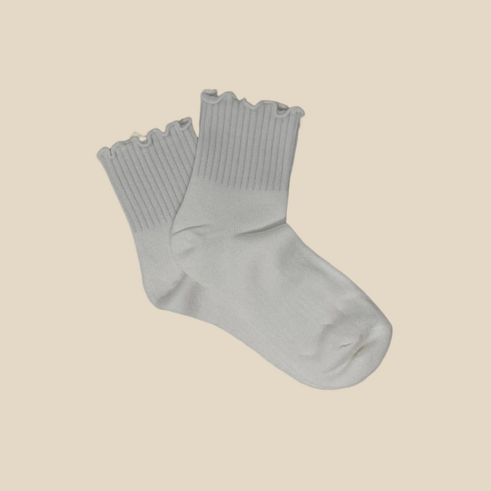 Weekend Collection Solid Ankle Ruffle Socks, view 2