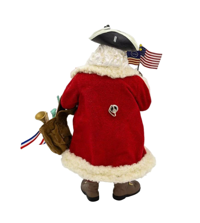 11 inch fabriche 250th anniversary of america musical santa figurine