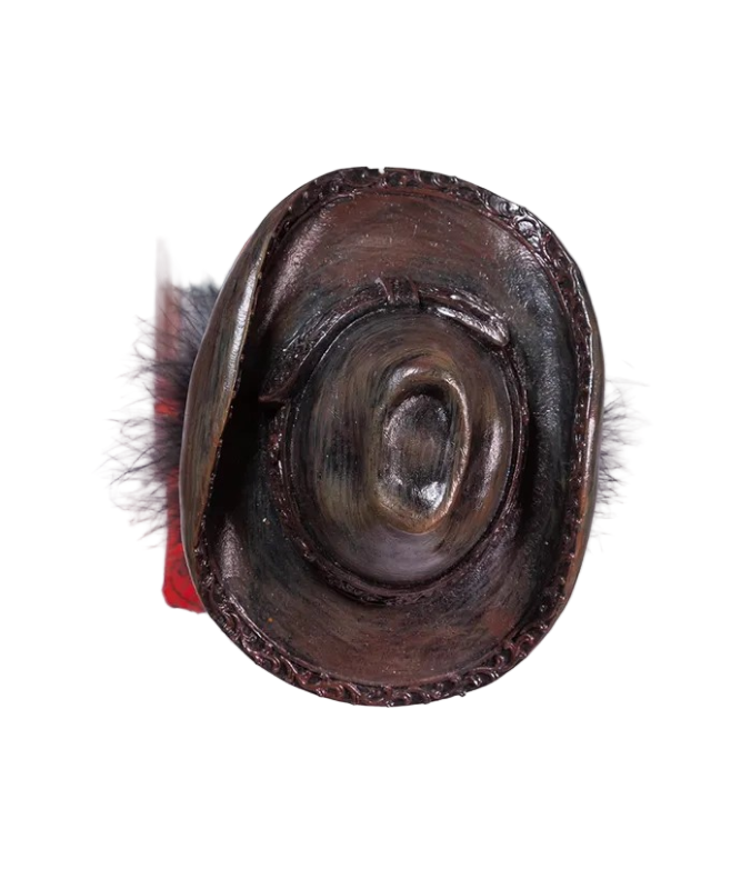 19 inch hollywood cowboy with wagon wheel nutcracker