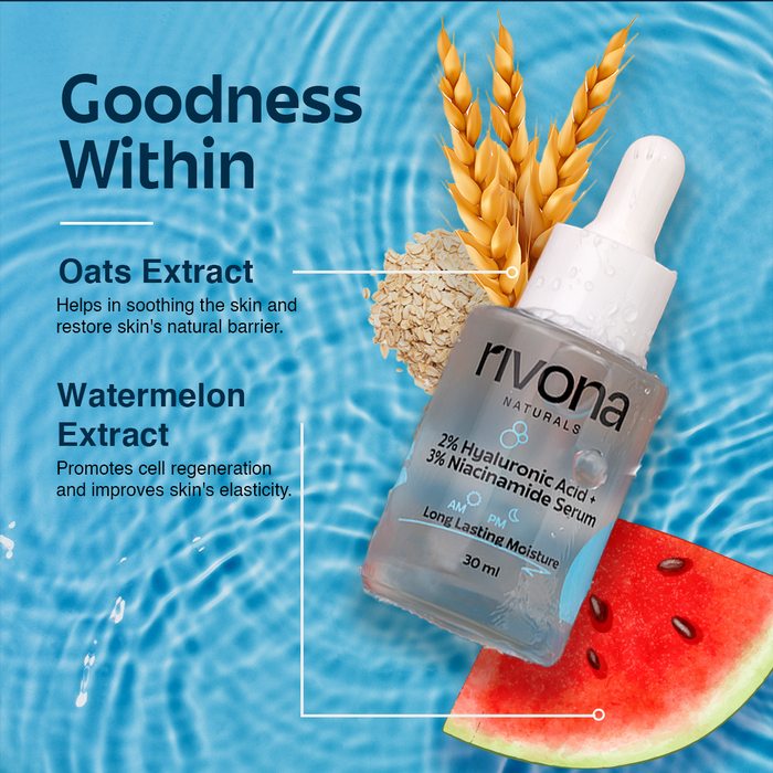 2% Hyaluronic Acid and 3% Niacinamide Serum 30ml