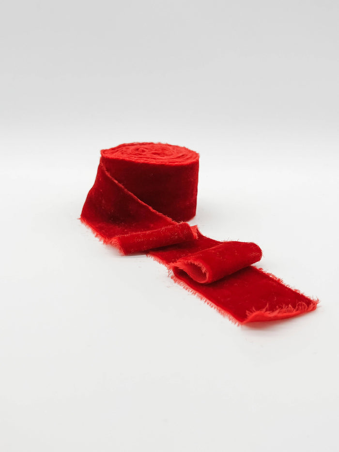 2" Velvet Ribbon - Raw Edge - 29 Colors