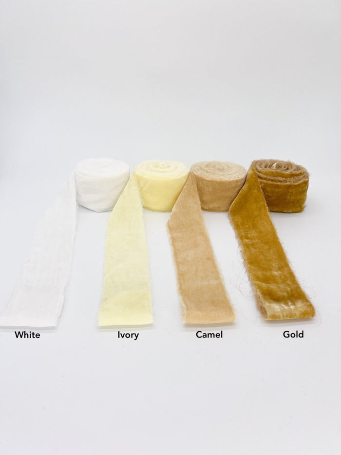 2" Velvet Ribbon - Raw Edge - 29 Colors