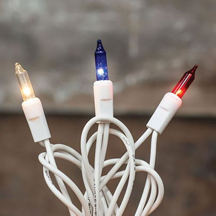 35 ct patriotic red white and blue light string