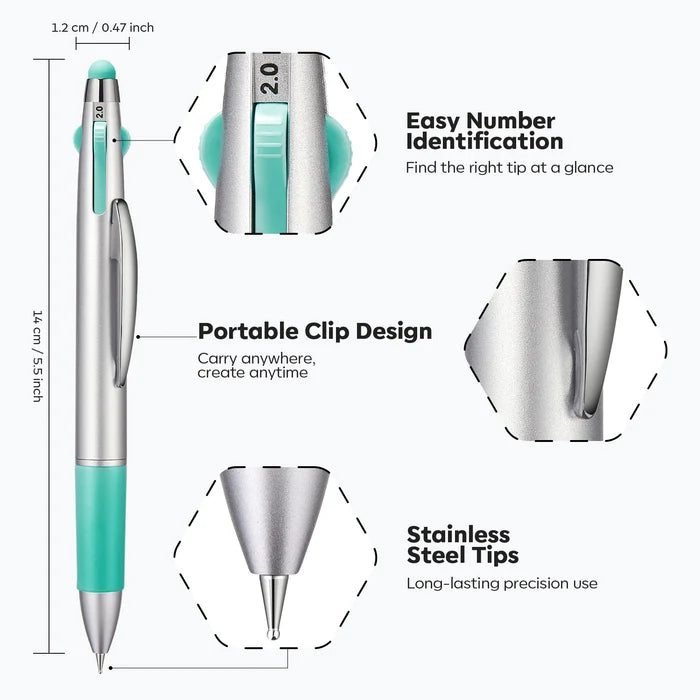 5-in-1 Nail Dotting Tool Pen