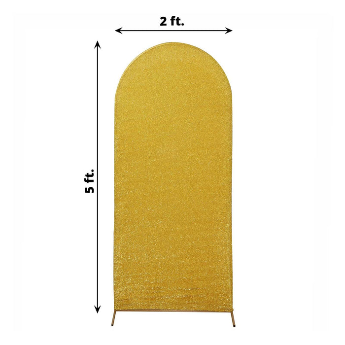 Gold glitter backdrop stand, 2 ft x 5 ft, perfect for events and photography.