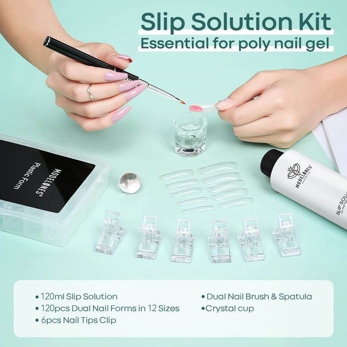 5Pcs Slip Solution Tools Kit For Poly Nail Gel Nail Tools MODELONES #