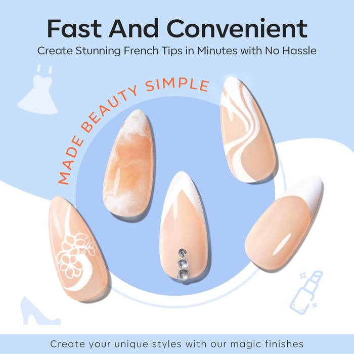 6Pcs French Manicure Nail Stamper Kit Nail Tools MODELONES #