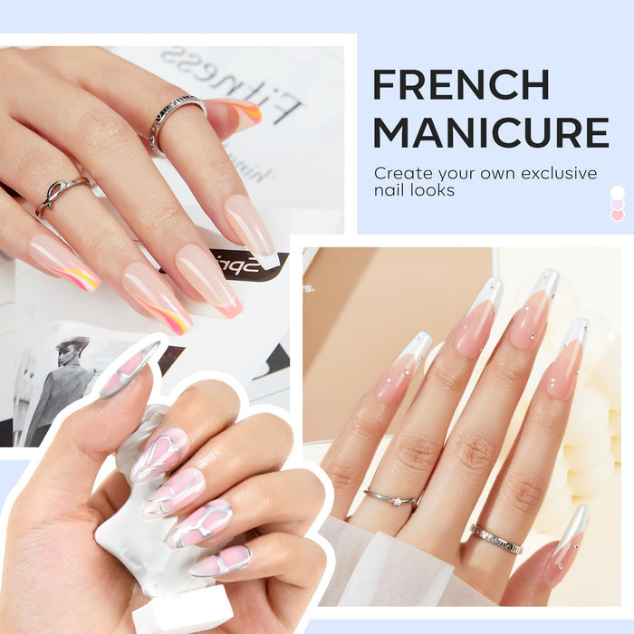6Pcs French Manicure Nail Stamper Kit Nail Tools MODELONES #