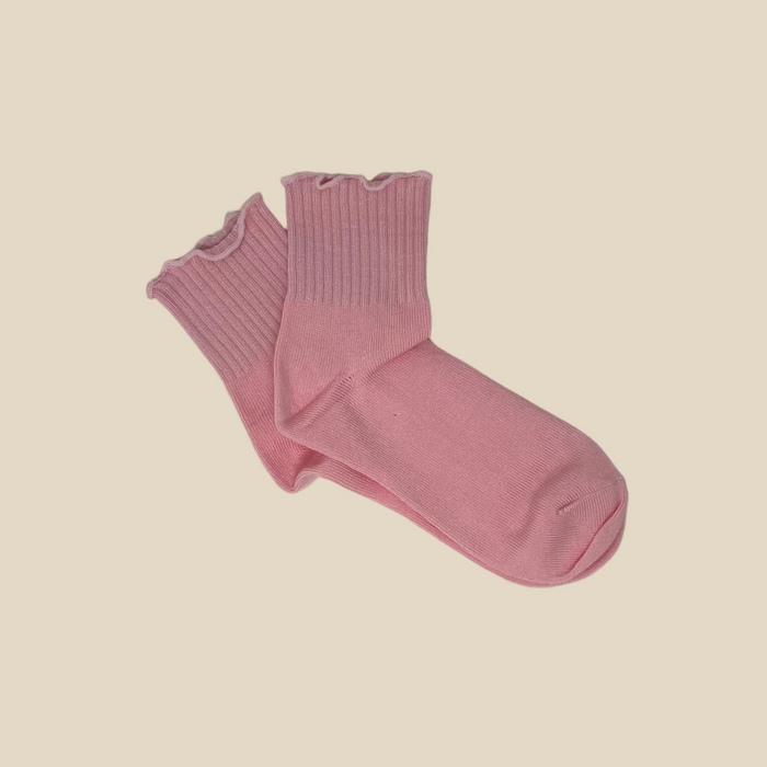 Weekend Collection Solid Ankle Ruffle Socks, view 3