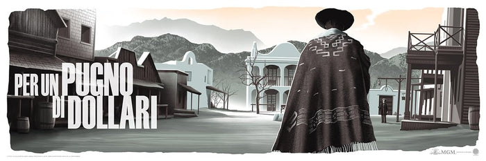 A Fistful of Dollars (Variant) by JC Richard, 36" x 12" Screen Print