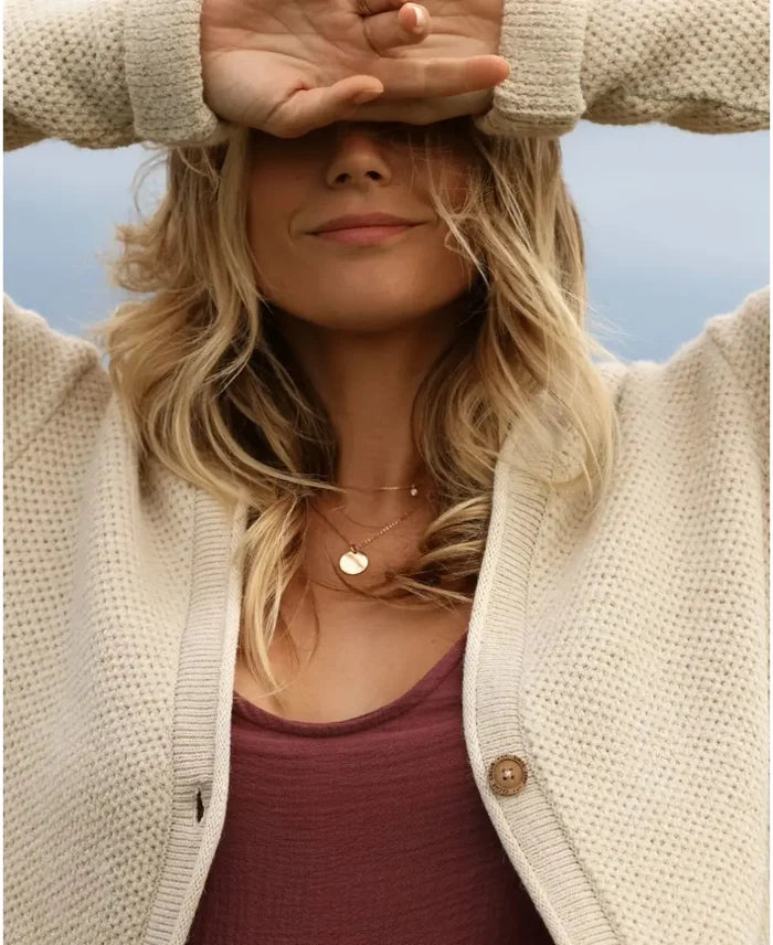 Abelha knitted maternity cardigan