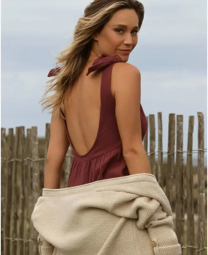 Abelha knitted maternity cardigan