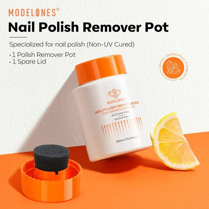 Acetone-Free Polish Removing Pot 80ml Nail Polish Remover MODELONES #