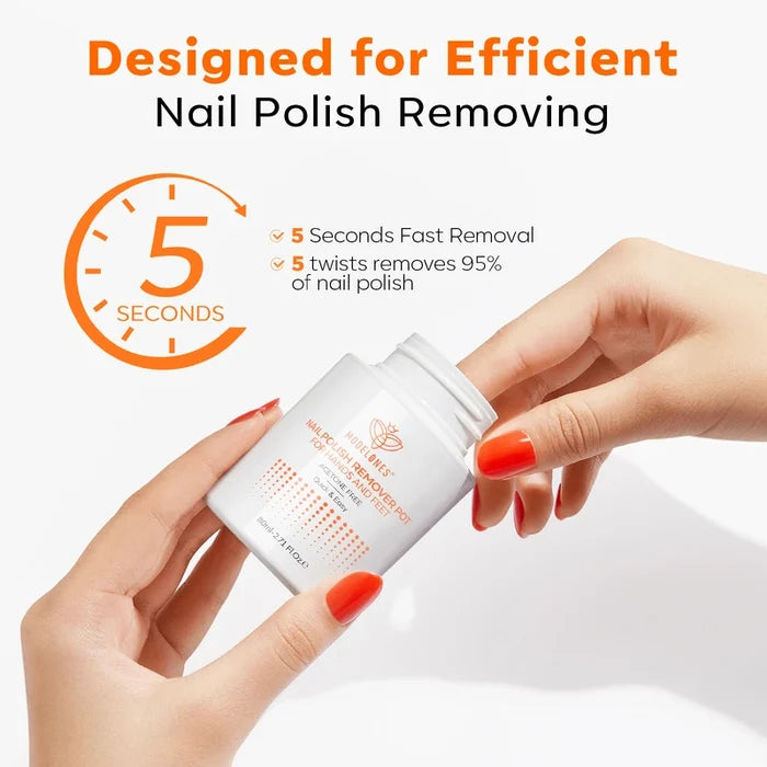 Acetone-Free Polish Removing Pot 80ml Nail Polish Remover MODELONES #
