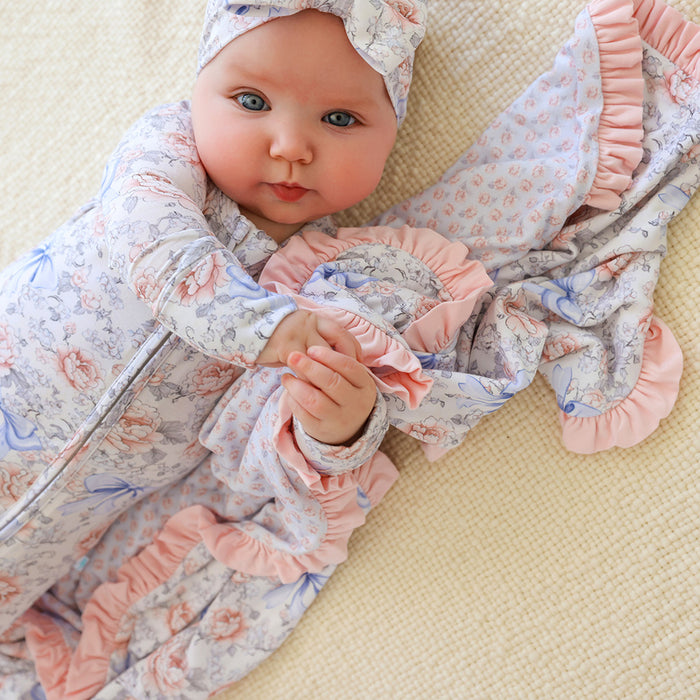 Agatha & Agatha Ditsy Ruffled Luxette Patoo® Blanket