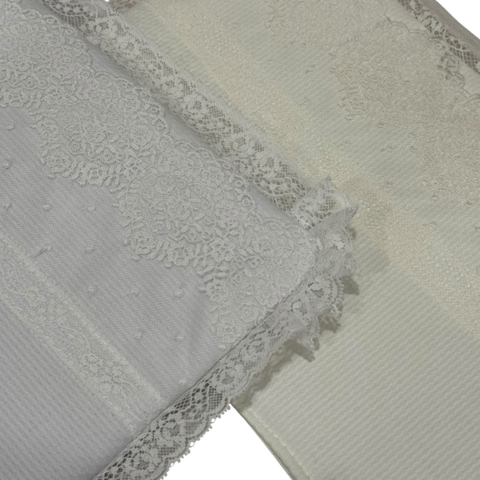 Agatha Bassinet Pad/Liner 2-piece set (WHITE OR IVORY)