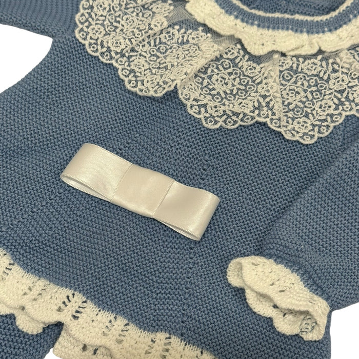 Agatha Blue 3-Piece Knitted Set