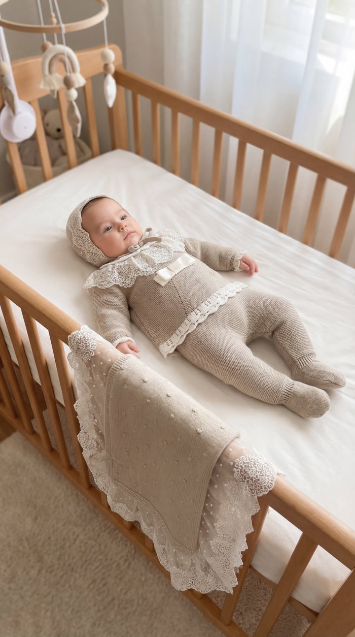 Agatha Taupe 3-Piece Knitted Set