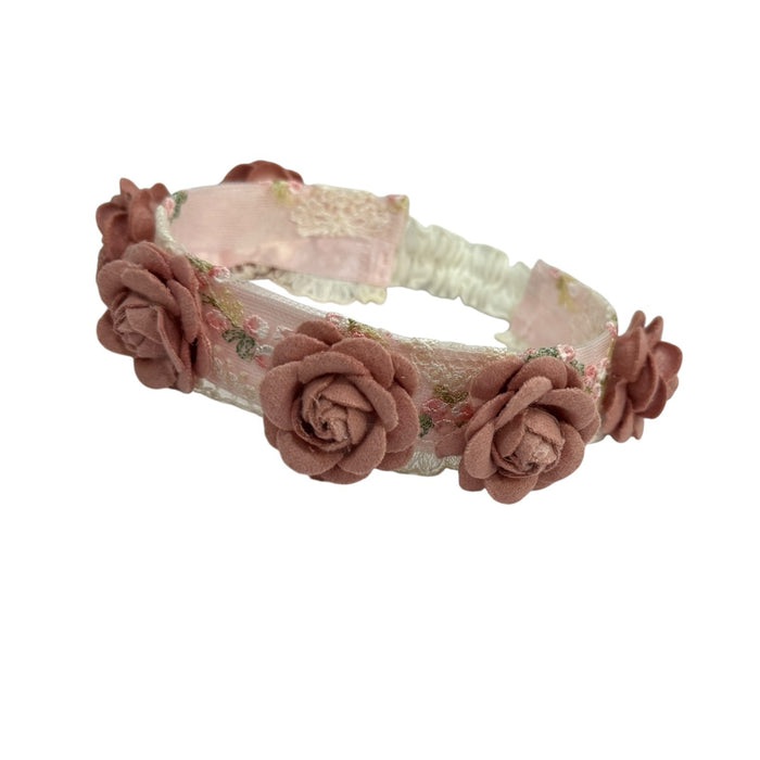 Aida Roses Lace Headband (Blue or Pink)