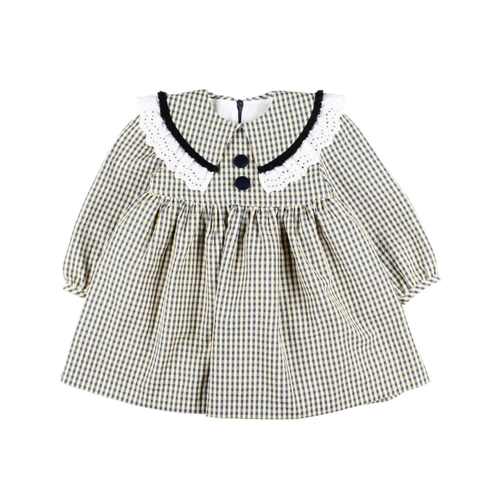 Airplanes Blue Checkered Girl Dress