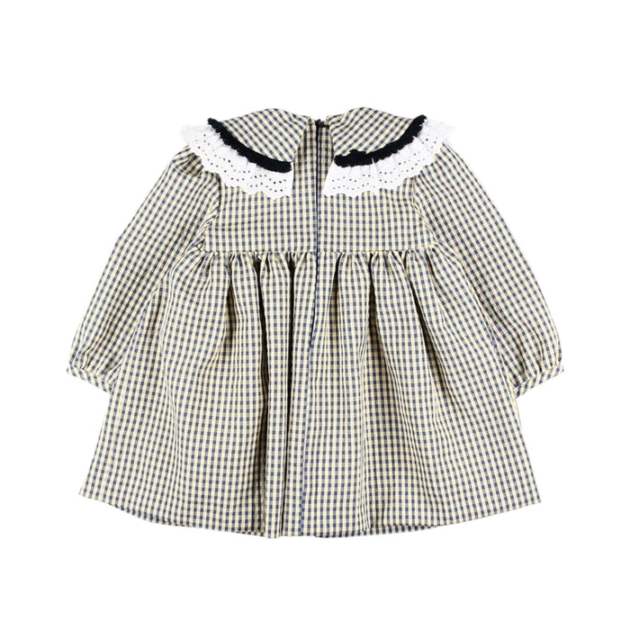 Airplanes Blue Checkered Girl Dress