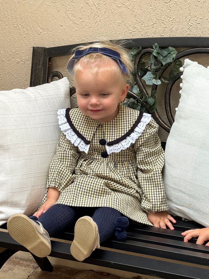 Airplanes Blue Checkered Girl Dress