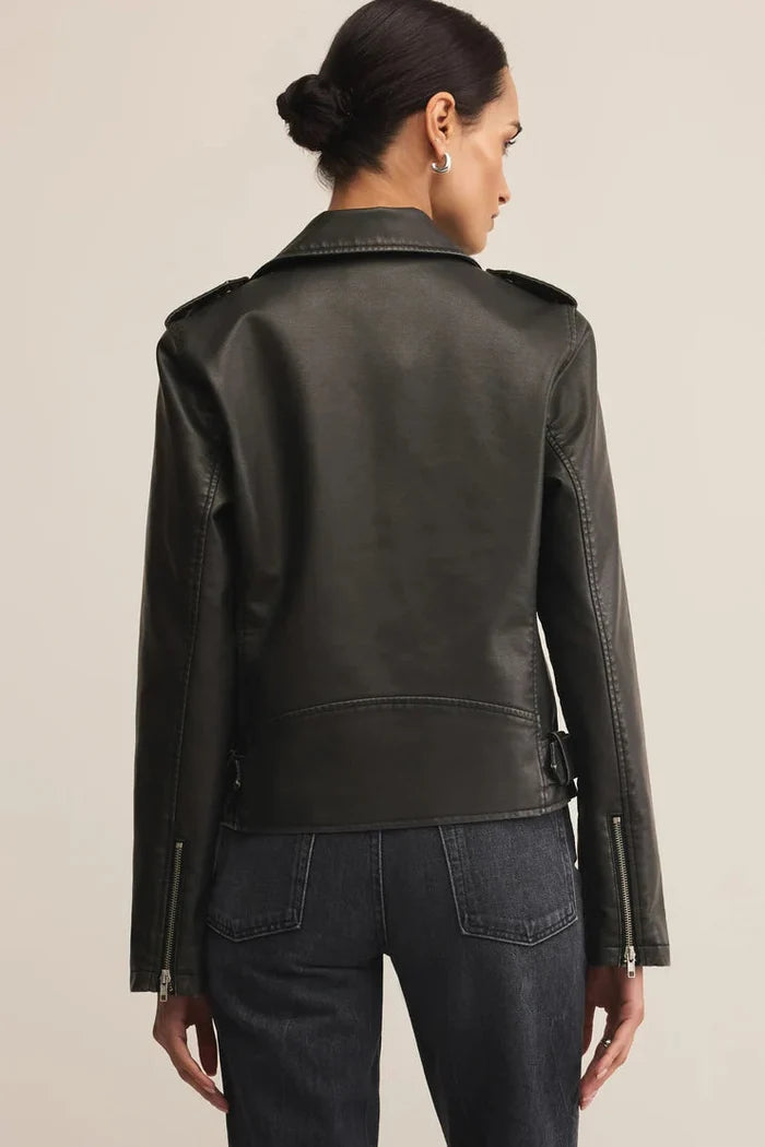 Alchemy Moto Faux Leather Jacket - Black