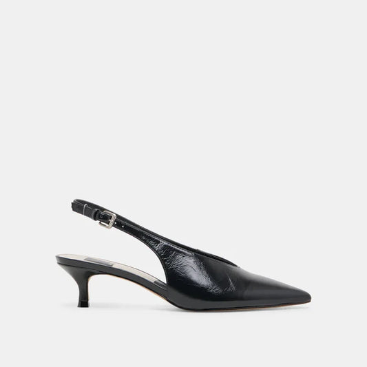 Alenna Heels - Midnight Crinkle Patent