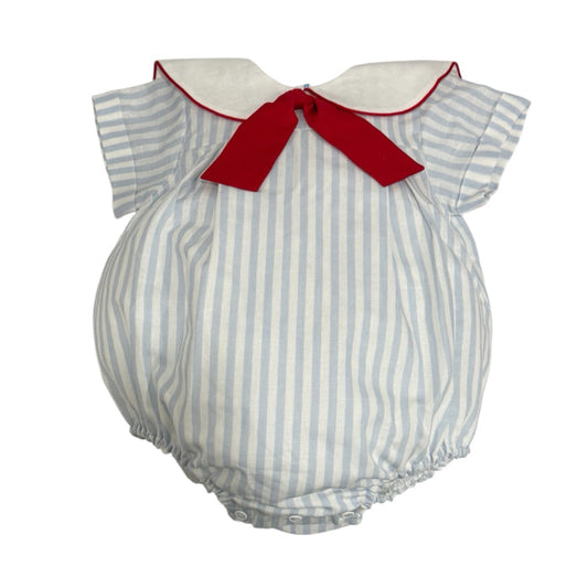 Alessa Boy Blue and Red Sailor Romper