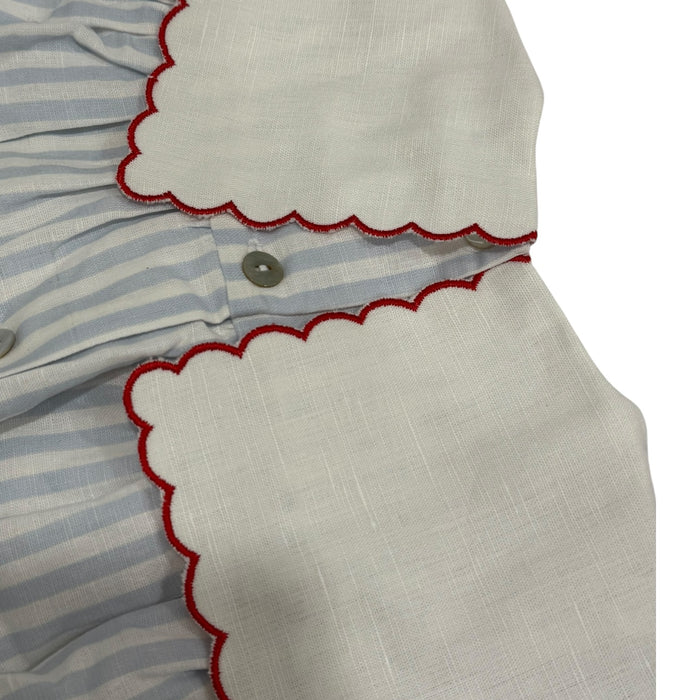 Alessa Girl Blue and Red Sailor Romper
