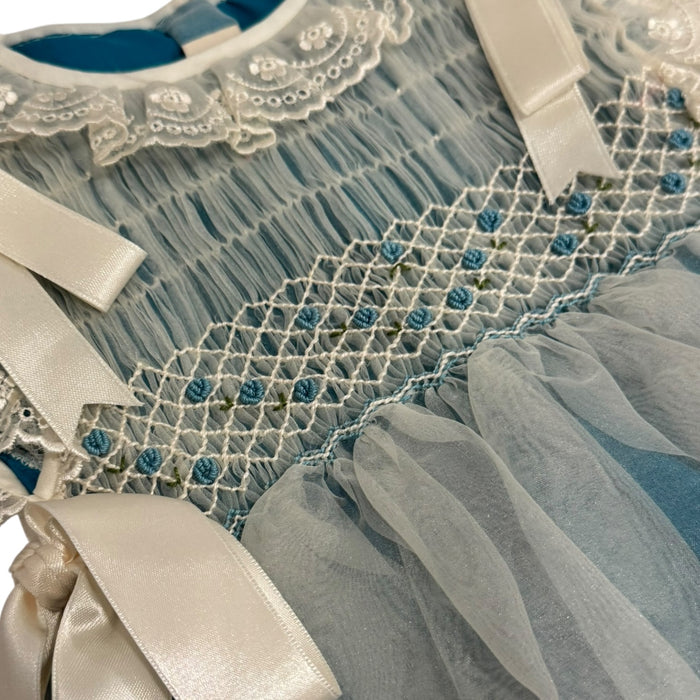 Alexis II Dark Turquoise Handsmocked Dress