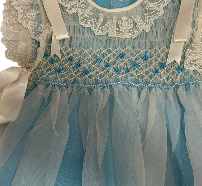 Alexis II Turquoise Handsmocked Dress