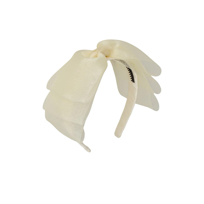 Allie Bow Ivory Organza Headband