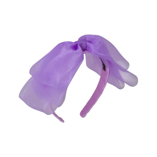 Allie Bow Purple Organza Headband
