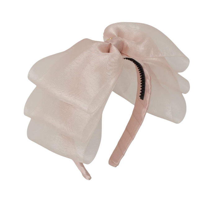 Allie Bow Vanilla Organza Headband