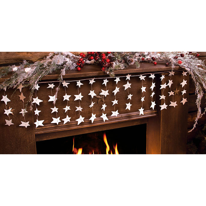 americana white dangling star garland