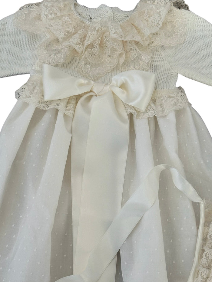 Andrea Ivory Half-Knitted Gown