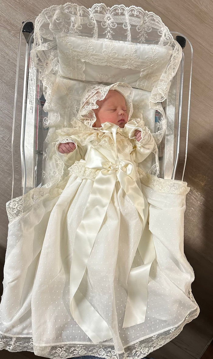 Andrea Ivory Half-Knitted Gown