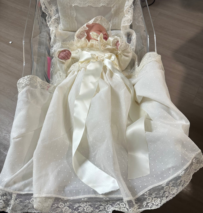 Andrea Ivory Half-Knitted Gown