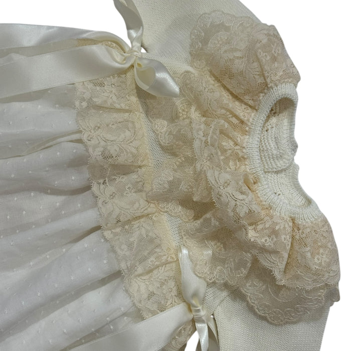 Andrea Two Ivory Half-Knitted Gown
