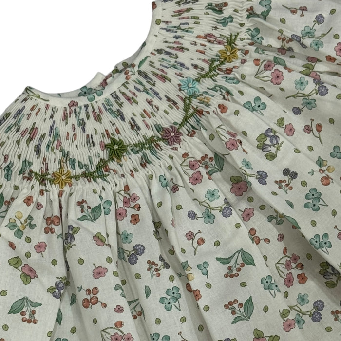 Andreina Floral Long Sleeves Handsmocked 2-piece Set