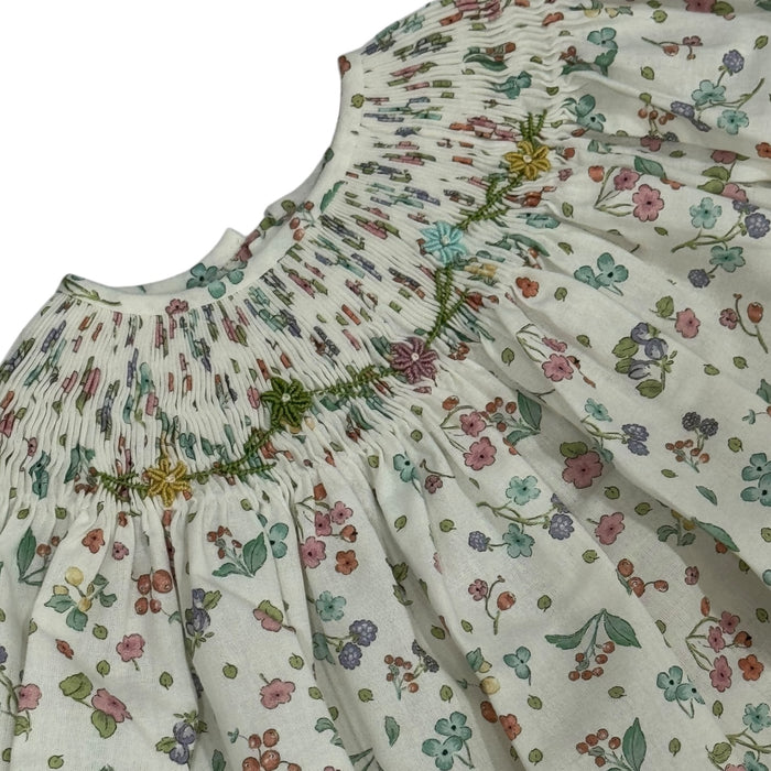 Andreina Floral Long Sleeves Handsmocked 2-piece Set