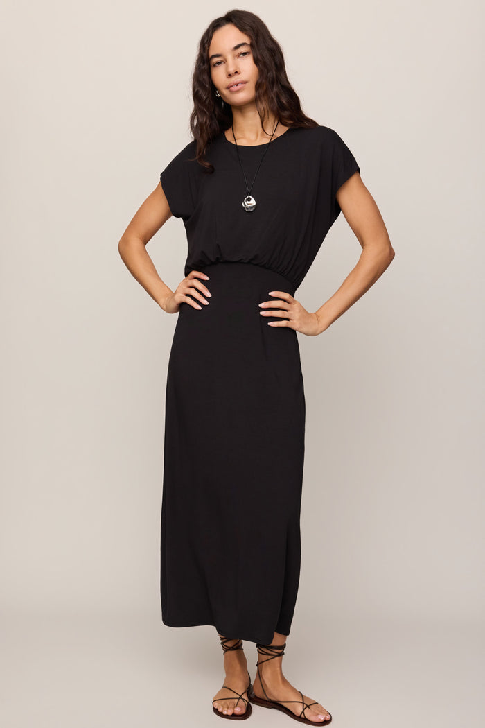 Anika Midi Dress - Black - Detail