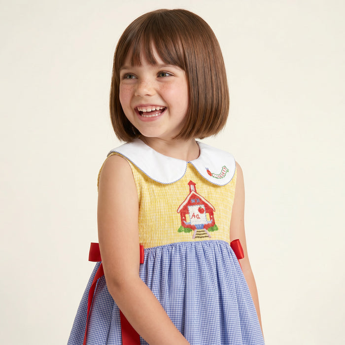 Apple Schoolhouse Girl Dress 🍎📚