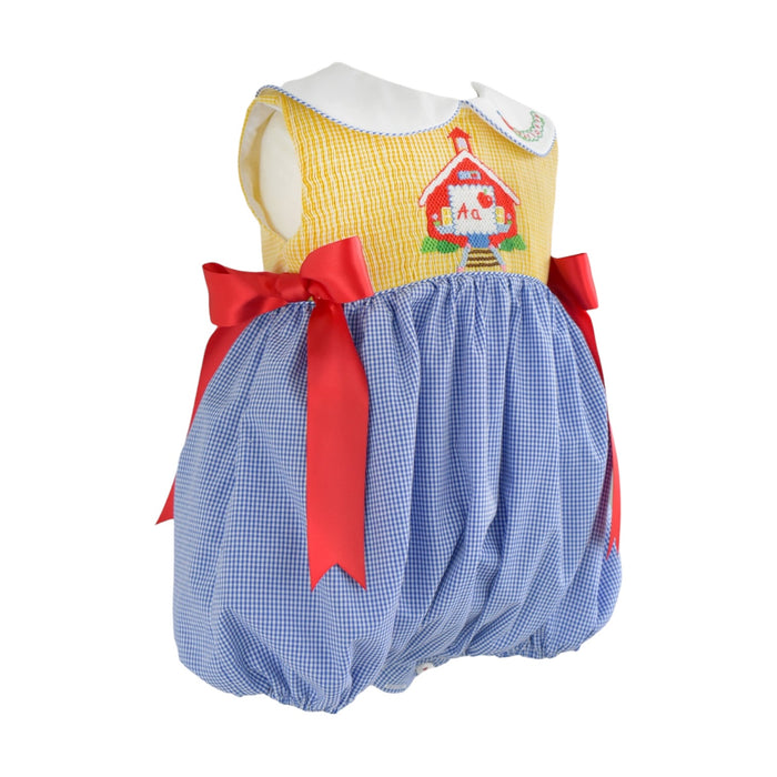 Apple Schoolhouse Girl Romper 🍎📚