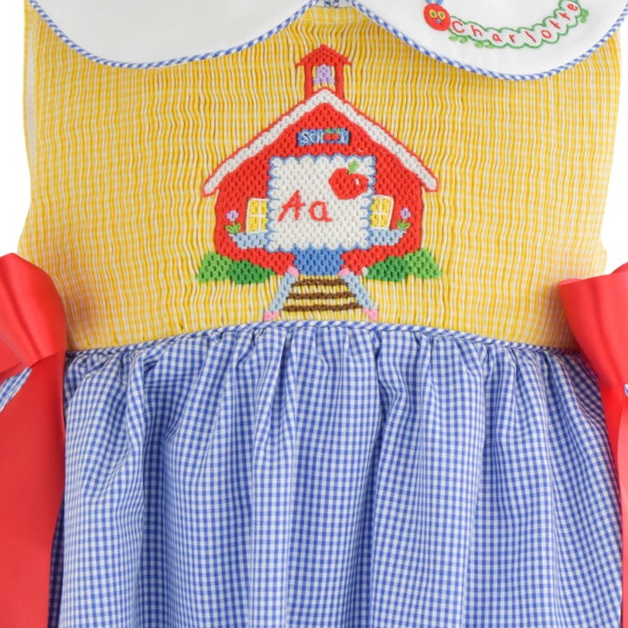 Apple Schoolhouse Girl Romper 🍎📚